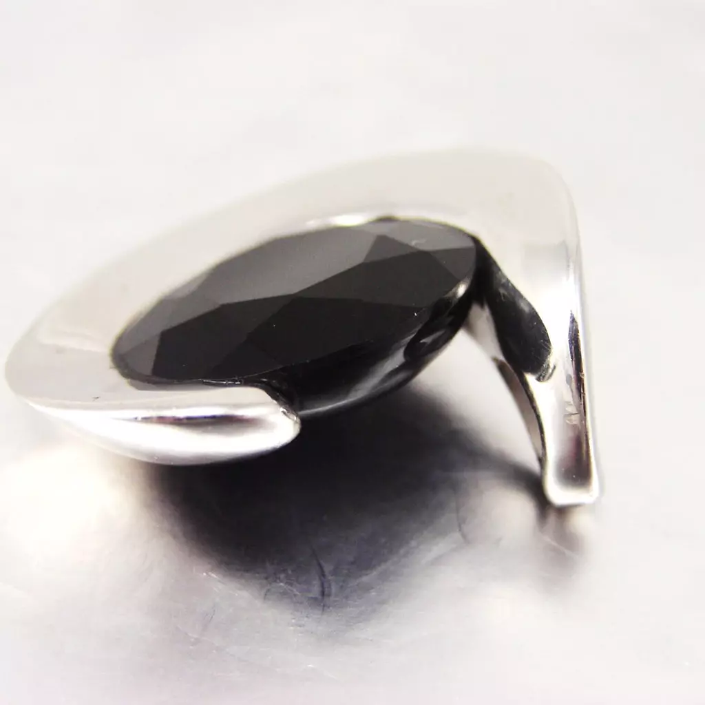 Les Trésors De Lily Pendentif Argent 'Chloé' Noir [F6319]