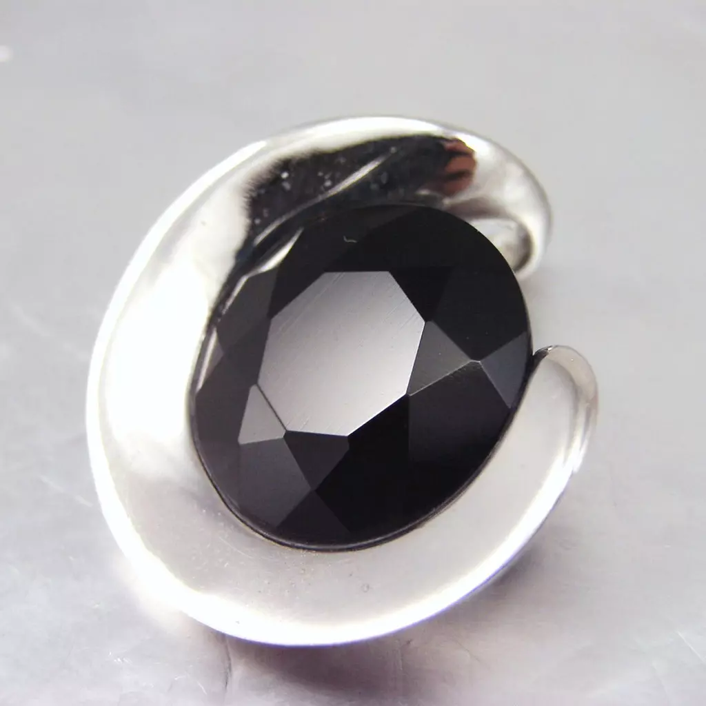 Les Trésors De Lily Pendentif Argent 'Chloé' Noir [F6319]