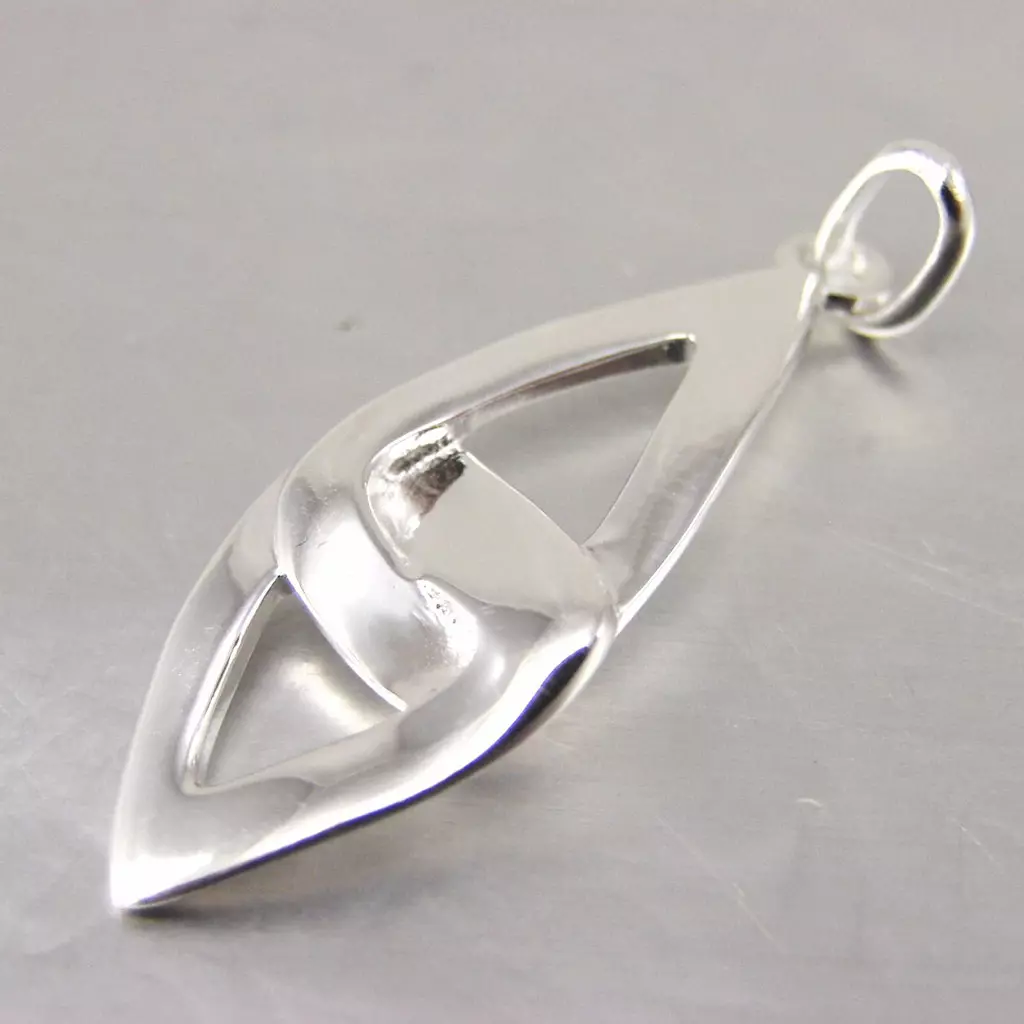 les trésors de lily Pendentif Argent 'Chorégraphie' argenté 27x12 mm [F6733]
