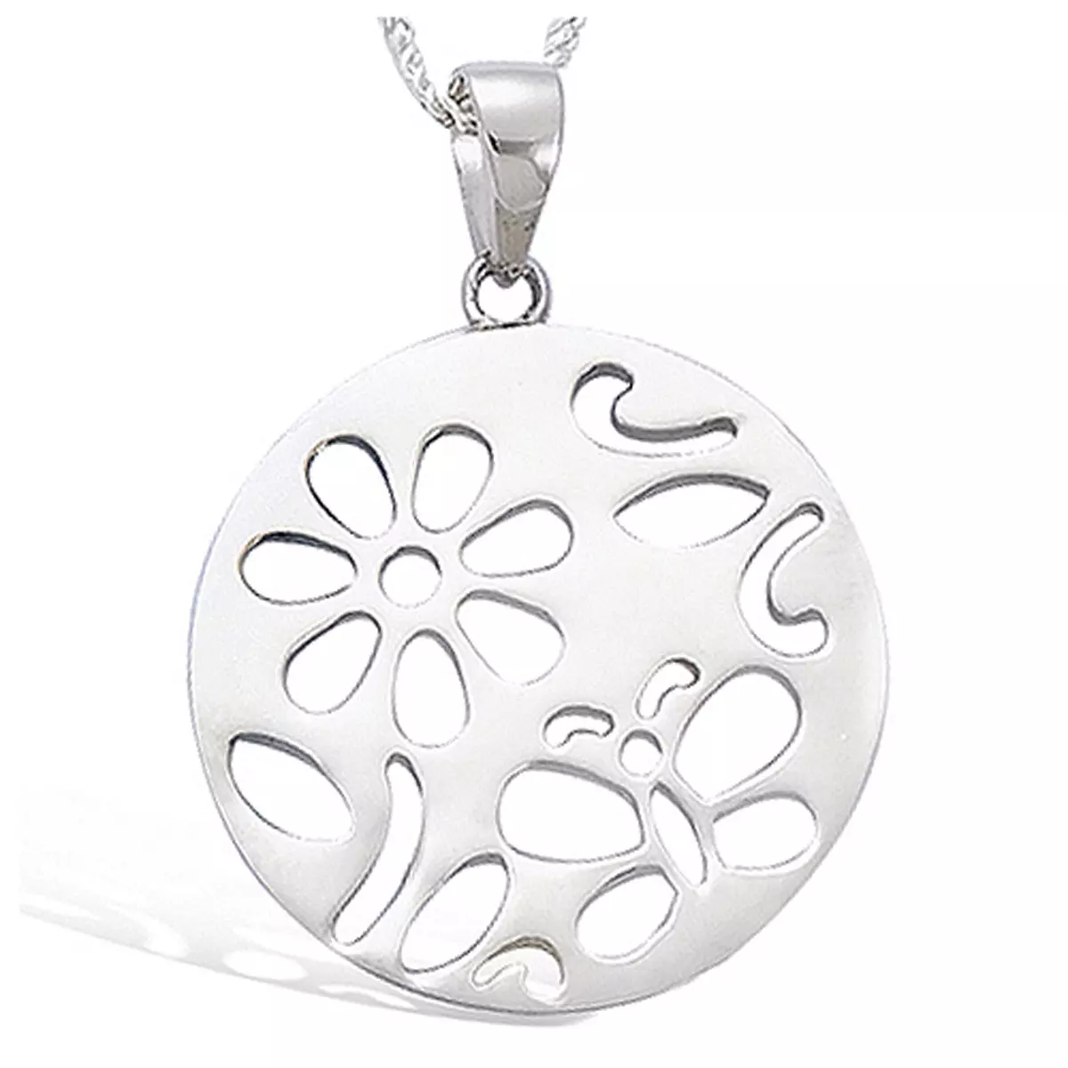 les trésors de lily Pendentif Argent 'Chorégraphie' argenté (rhodié) 25 mm [H0464]