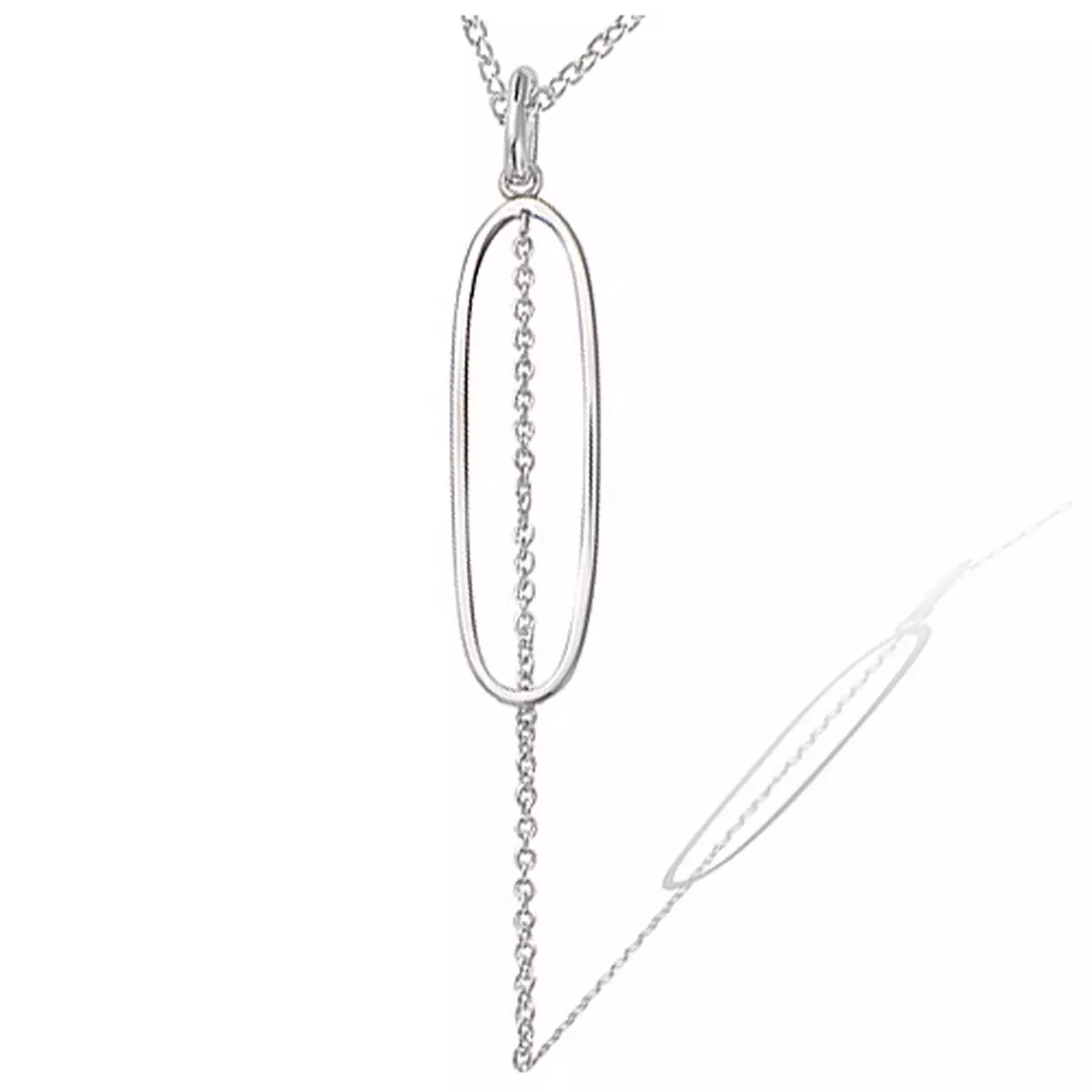 les trésors de lily Pendentif Argent 'Chorégraphie' argenté (rhodié) 50x9 mm [P8024]