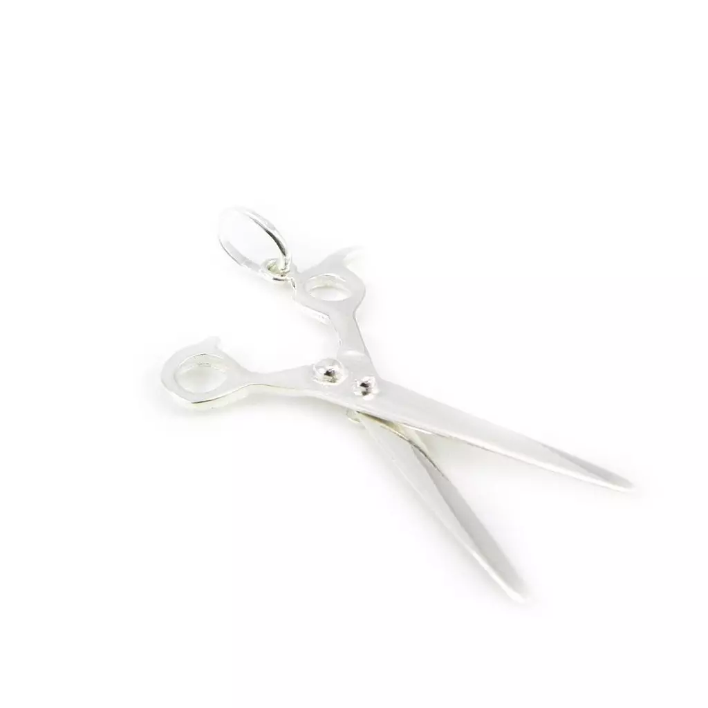 les trésors de lily Pendentif Argent 'Ciseaux' argenté 35x15 mm [E9720]