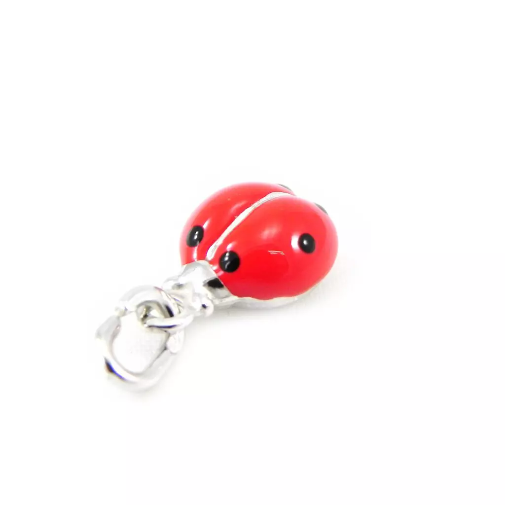 Les Trésors De Lily Pendentif Argent 'Coccinelle' Rouge [G6509]