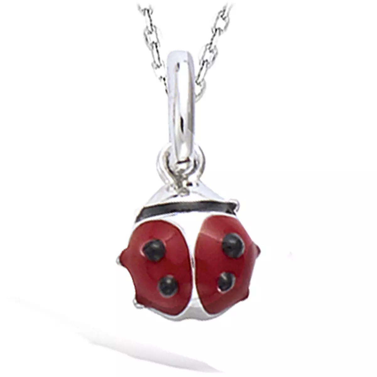 Les Trésors De Lily Pendentif Argent 'Coccinelle' Rouge (rhodié) 8x8 Mm [N5348]