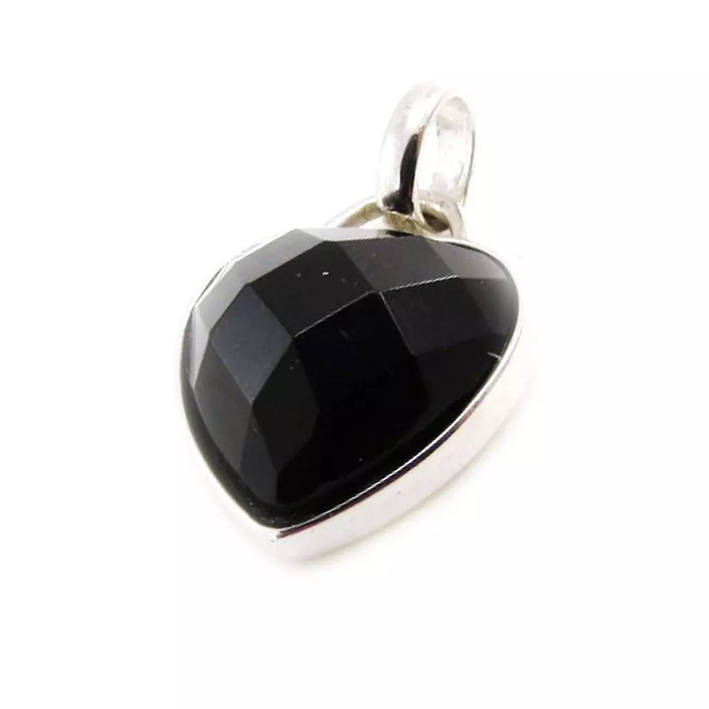 Les Trésors De Lily Pendentif Argent 'Coeur Linda' Noir [F6322]