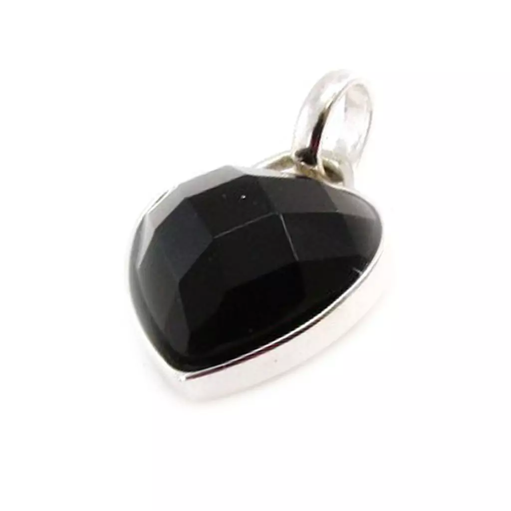 Les Trésors De Lily Pendentif Argent 'Coeur Linda' Noir [F6322]