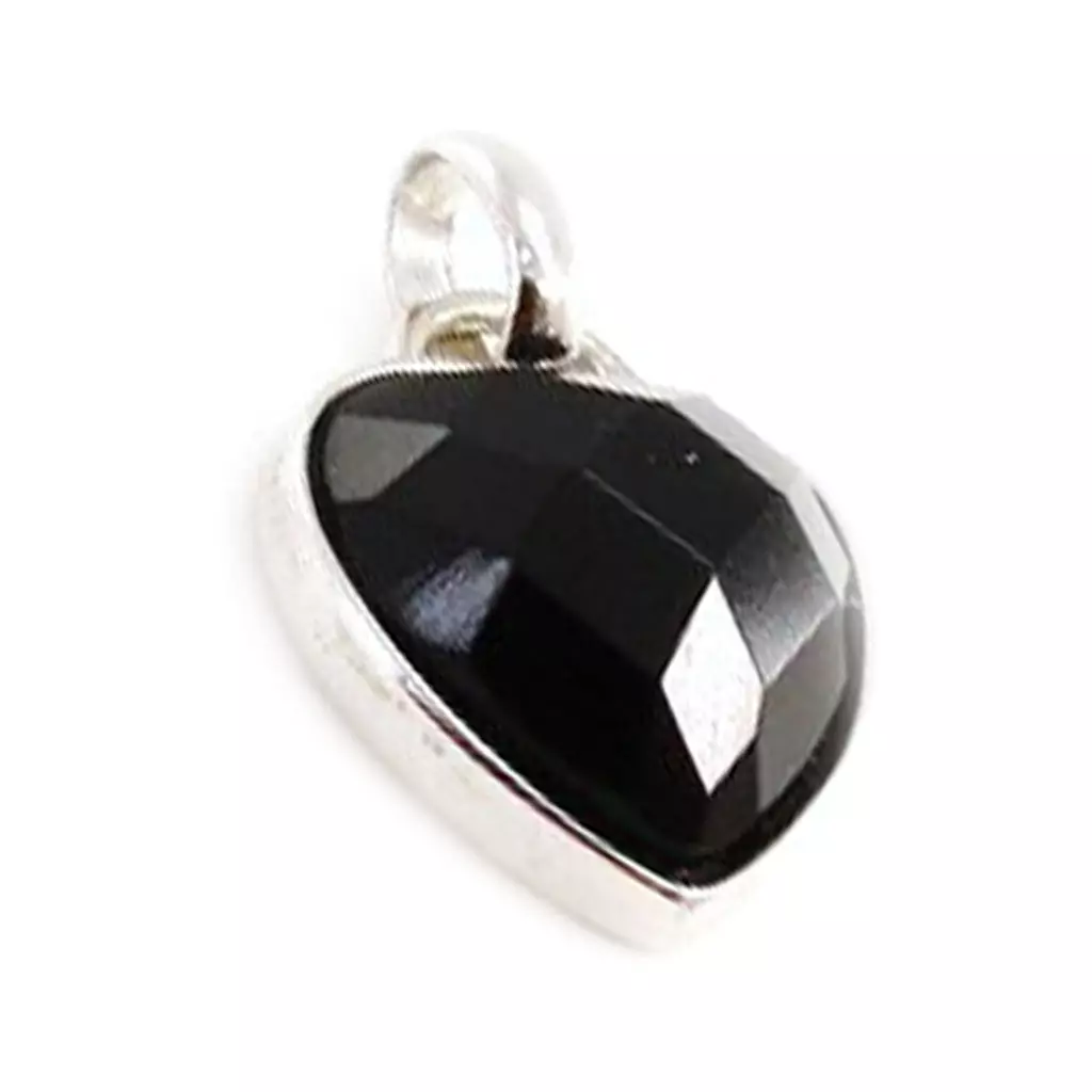 Les Trésors De Lily Pendentif Argent 'Coeur Linda' Noir [F6322]