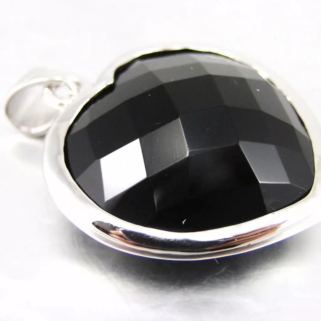 Les Trésors De Lily Pendentif Argent 'Coeur Ruth' Noir Blanc [F6820]