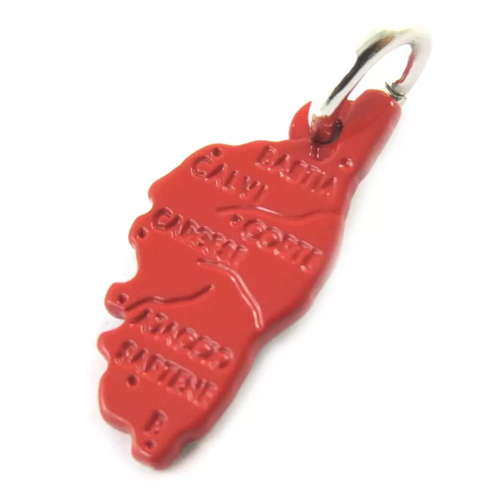 Les Trésors De Lily Pendentif Argent 'Corsica' Rouge Corse (15x7 Mm) [N3355]