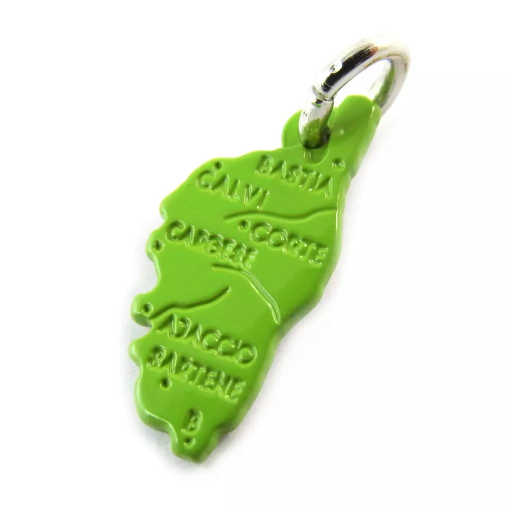 Les Trésors De Lily Pendentif Argent 'Corsica' Vert Corse (15x7 Mm) [N3359]