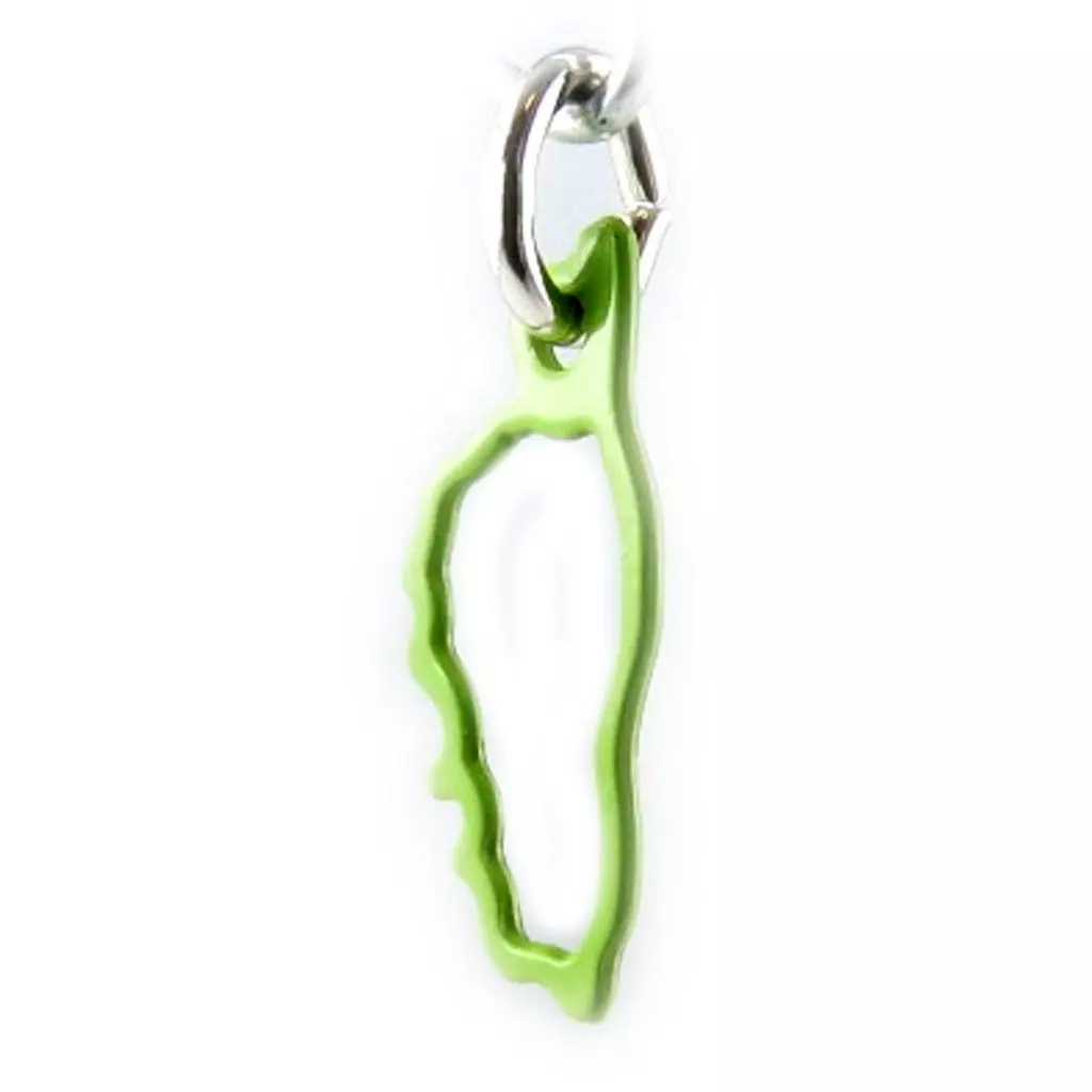 Les Trésors De Lily Pendentif Argent 'Corsica' Vert Corse [L0132]