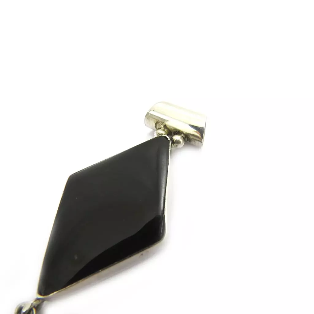 Les Trésors De Lily Pendentif Argent 'Crescendo' Noir [B6318]