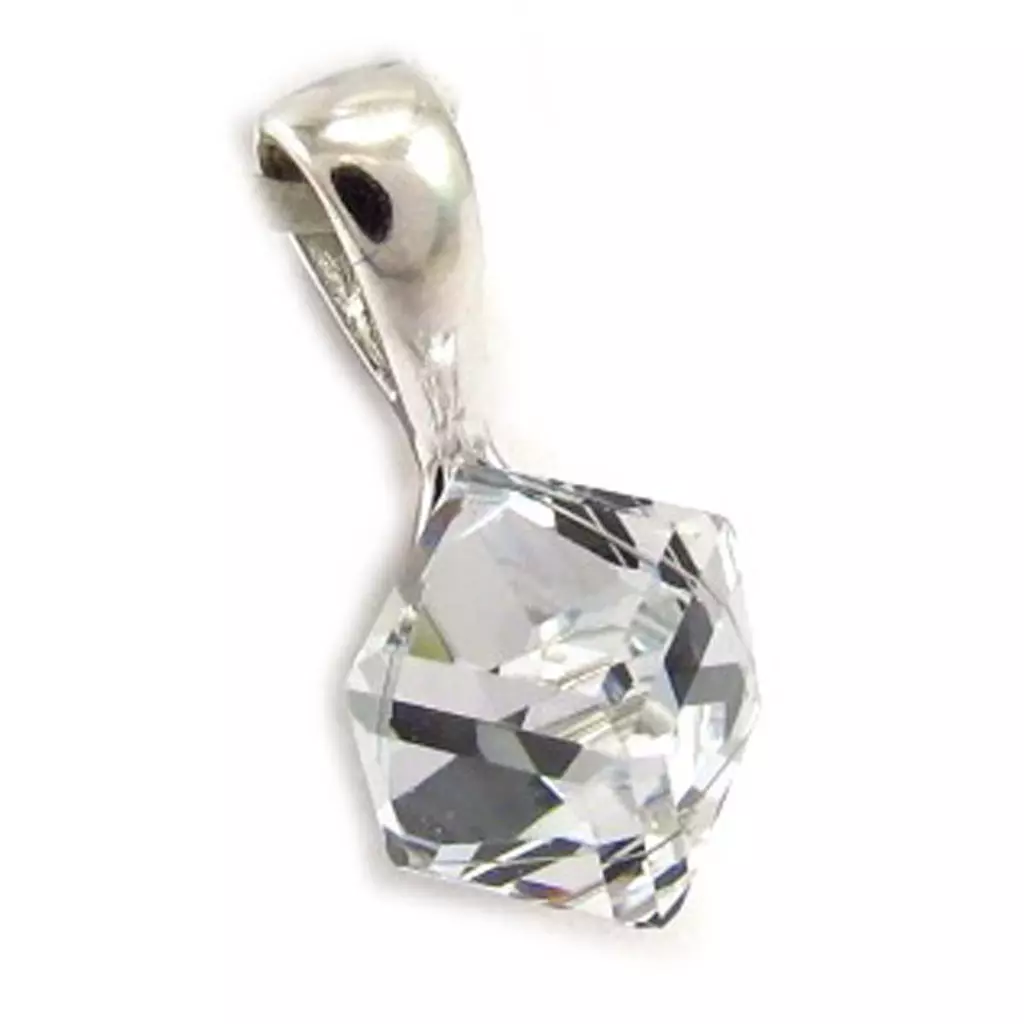 Les Trésors De Lily Pendentif Argent 'Cristal' Blanc 6 Mm [K5460]