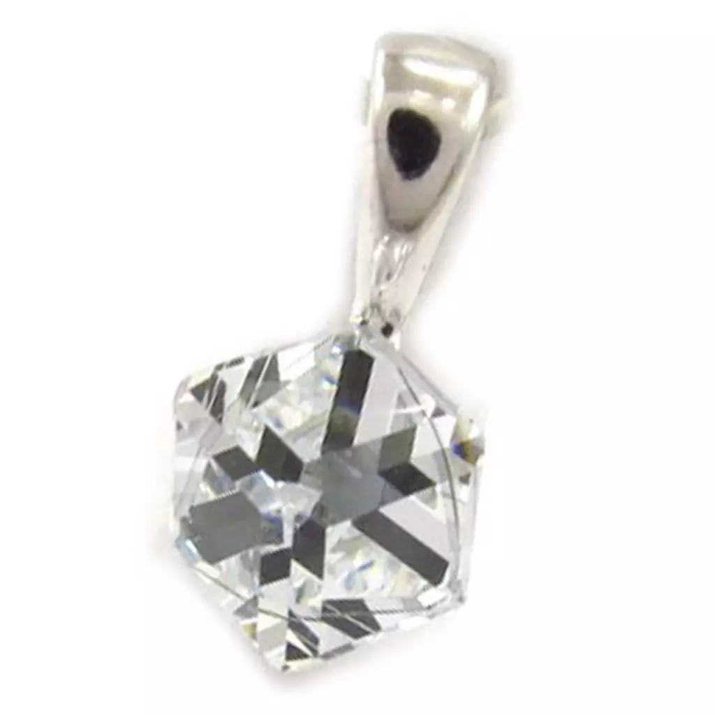 Les Trésors De Lily Pendentif Argent 'Cristal' Blanc 6 Mm [K5460]