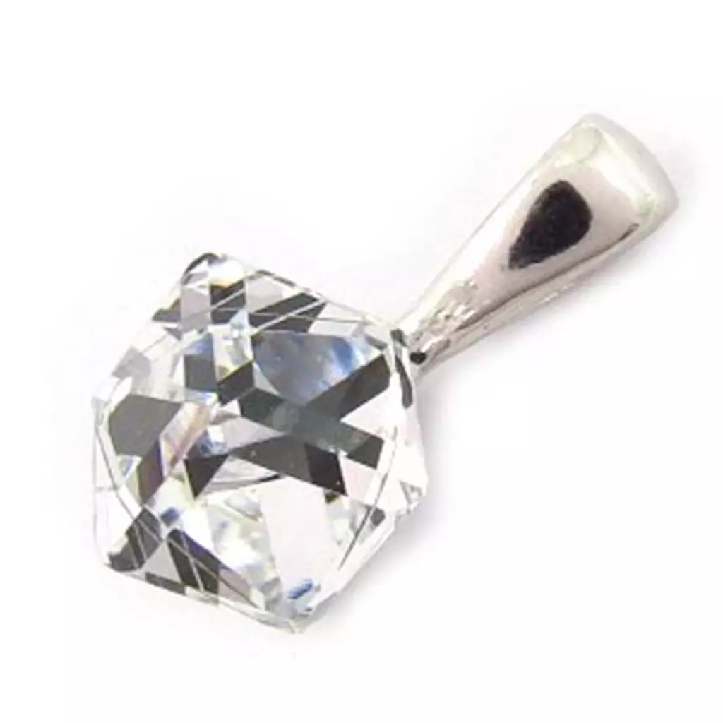 Les Trésors De Lily Pendentif Argent 'Cristal' Blanc 6 Mm [K5460]