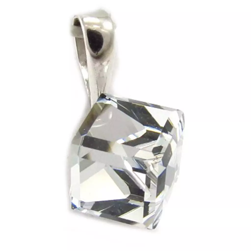 Les Trésors De Lily Pendentif Argent 'Cristal' Blanc 8 Mm [K5448]