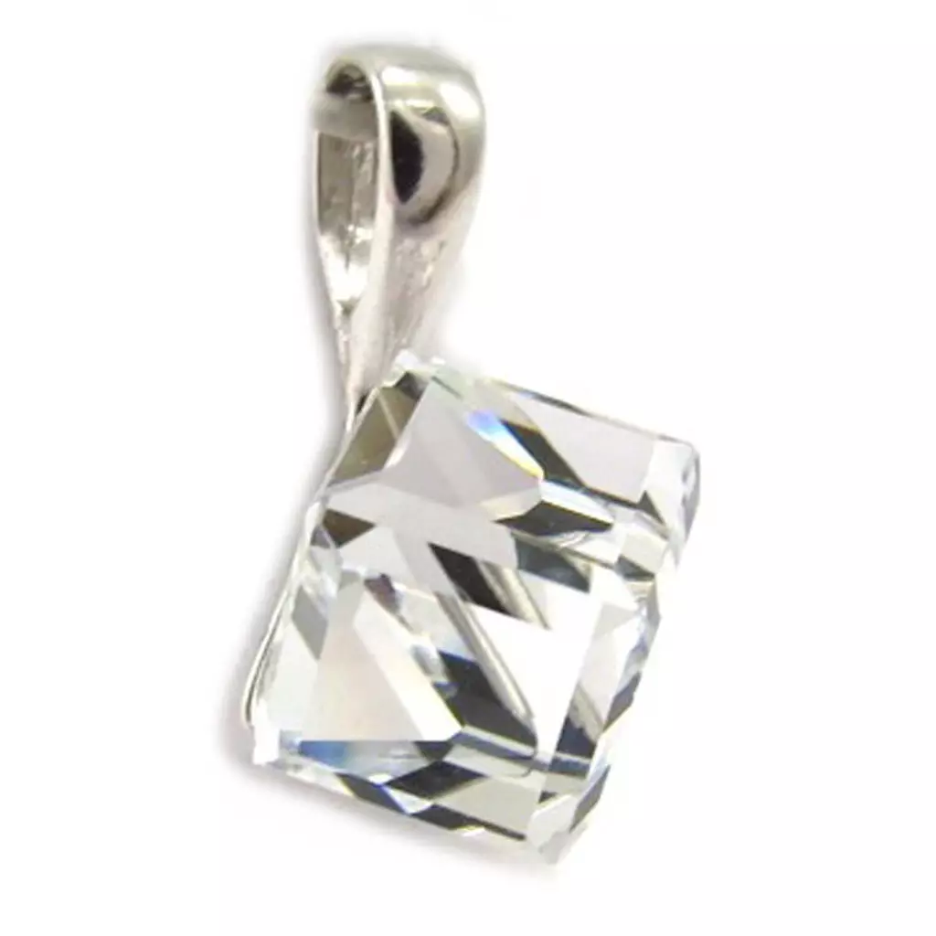Les Trésors De Lily Pendentif Argent 'Cristal' Blanc 8 Mm [K5448]