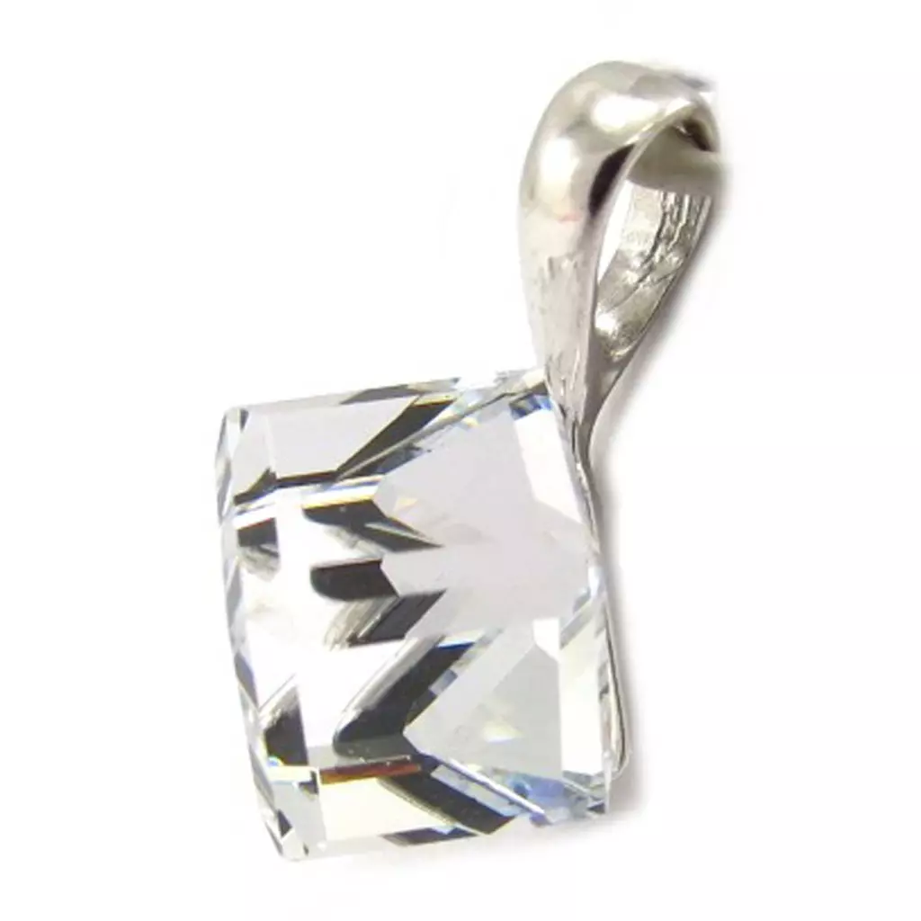Les Trésors De Lily Pendentif Argent 'Cristal' Blanc 8 Mm [K5448]