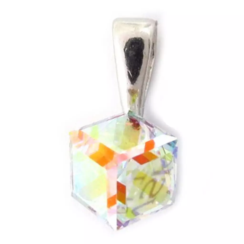 Les Trésors De Lily Pendentif Argent 'Cristal' Blanc Boréal 6 Mm [K5461]