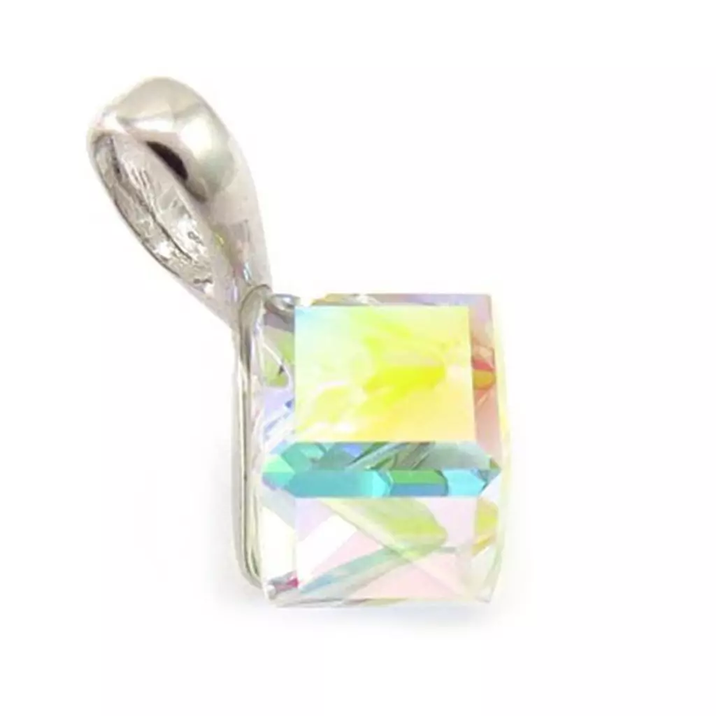 Les Trésors De Lily Pendentif Argent 'Cristal' Blanc Boréal 8 Mm [K5447]