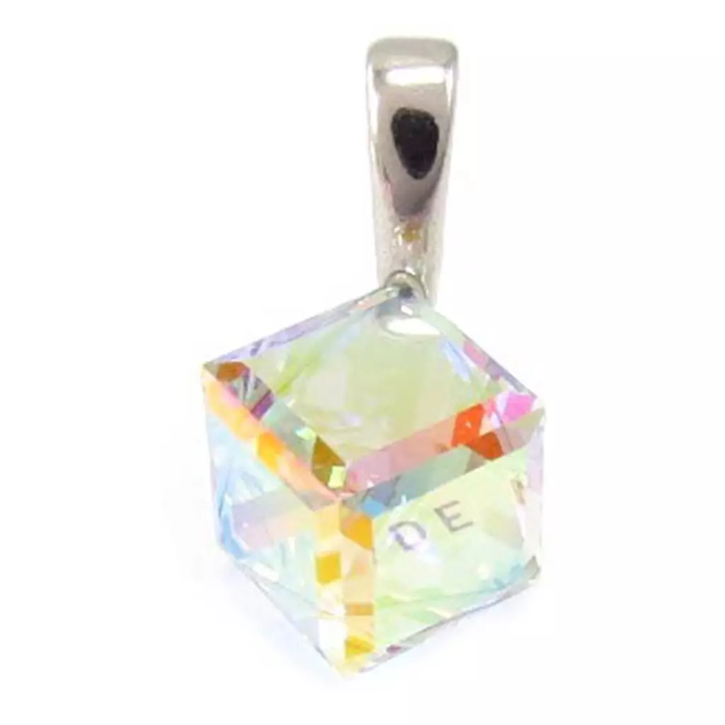 Les Trésors De Lily Pendentif Argent 'Cristal' Blanc Boréal 8 Mm [K5447]