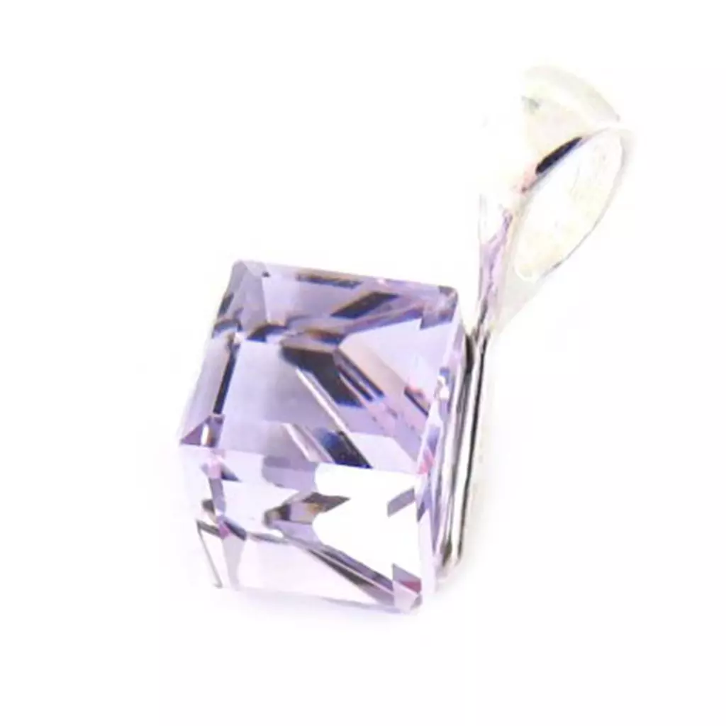 Les Trésors De Lily Pendentif Argent 'Cristal' Lavande 8 Mm [K5440]