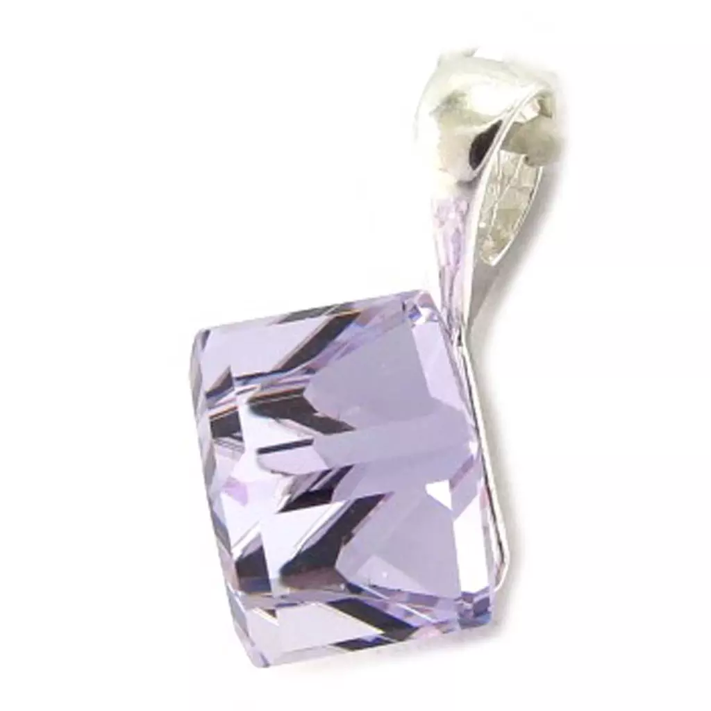 Les Trésors De Lily Pendentif Argent 'Cristal' Lavande 8 Mm [K5440]