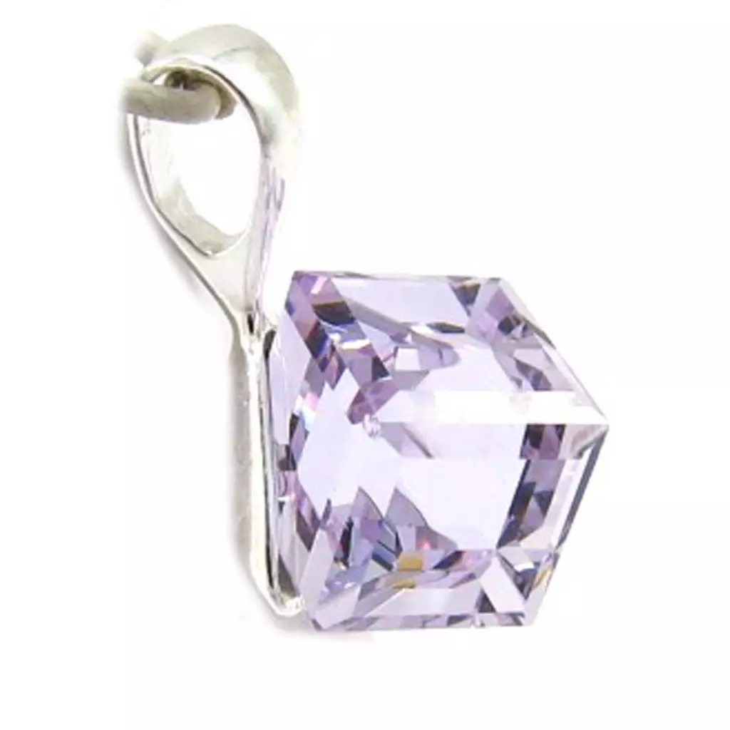 Les Trésors De Lily Pendentif Argent 'Cristal' Lavande 8 Mm [K5440]