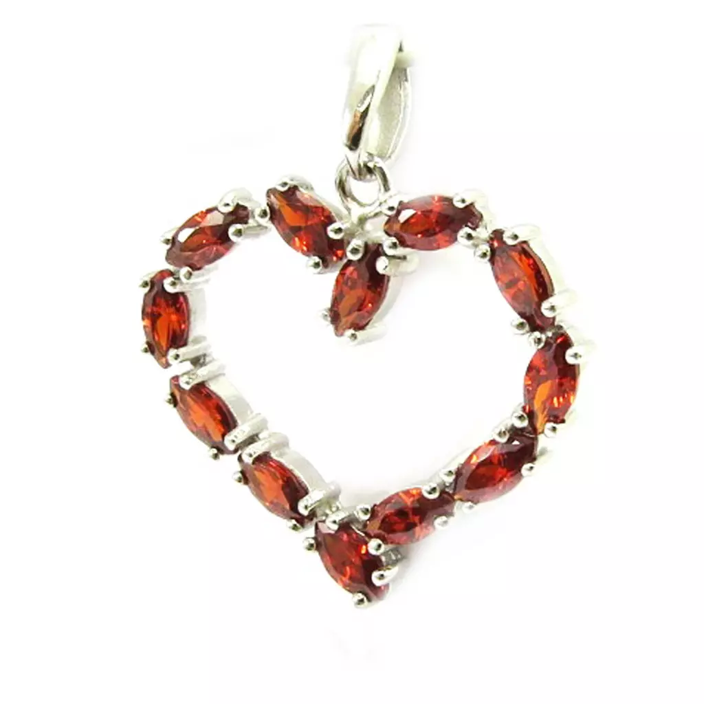 les trésors de lily Pendentif Argent 'Cristal Love' [A7919]