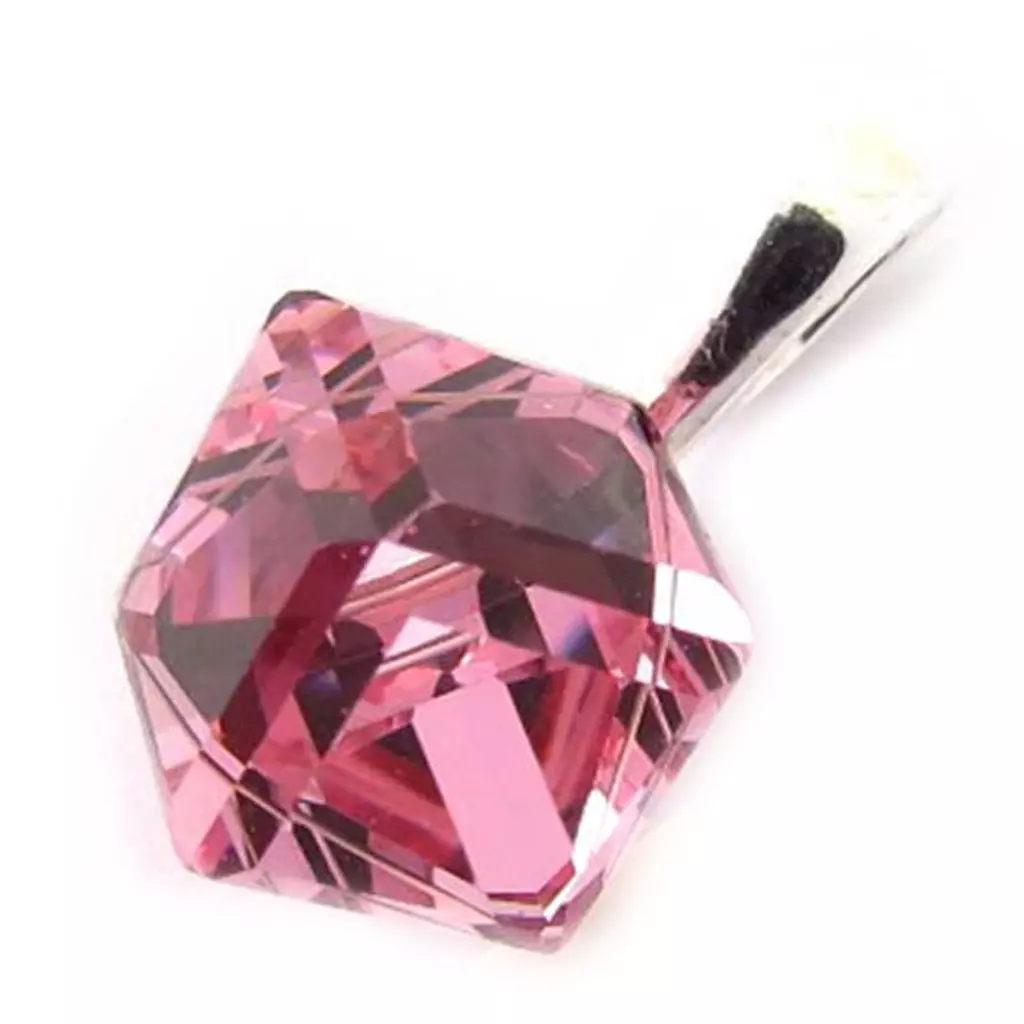 Les Trésors De Lily Pendentif Argent 'Cristal' Rose 8 Mm [K5443]