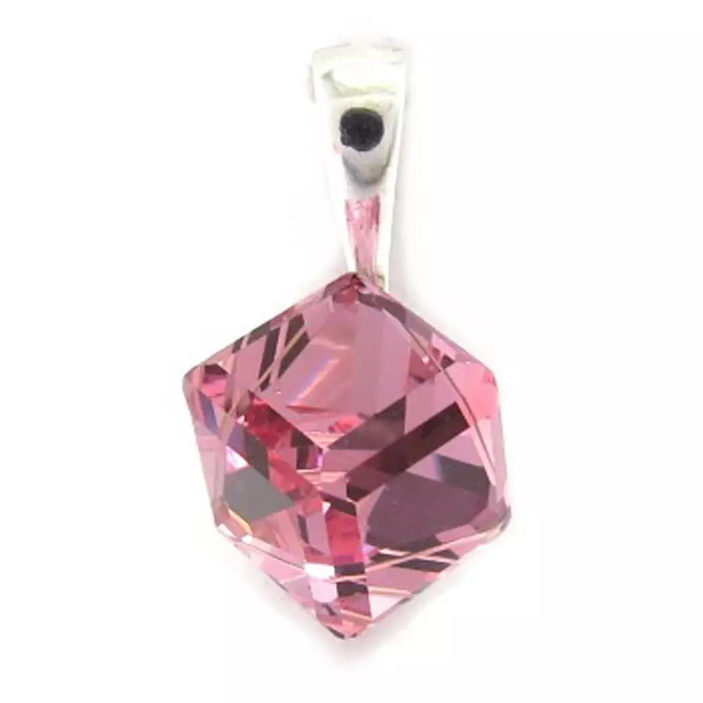 Les Trésors De Lily Pendentif Argent 'Cristal' Rose 8 Mm [K5443]