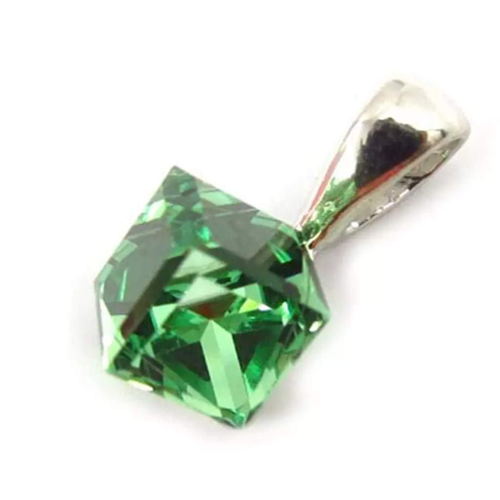 Les Trésors De Lily Pendentif Argent 'Cristal' Vert 6 Mm [K5452]