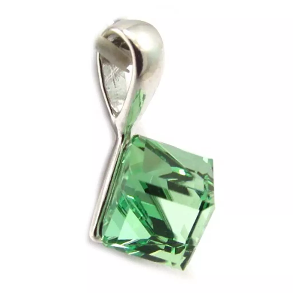 Les Trésors De Lily Pendentif Argent 'Cristal' Vert 6 Mm [K5452]