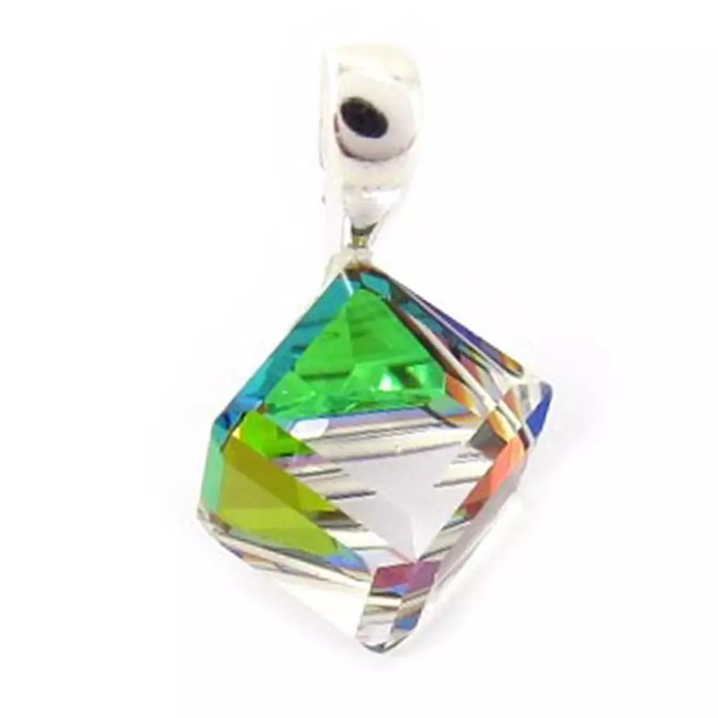 Les Trésors De Lily Pendentif Argent 'Cristal' Vert Boréal 8 Mm [K5446]