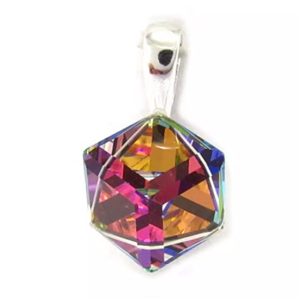 Les Trésors De Lily Pendentif Argent 'Cristal' Vert Boréal 8 Mm [K5446]