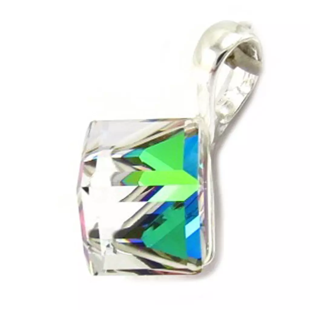 Les Trésors De Lily Pendentif Argent 'Cristal' Vert Boréal 8 Mm [K5446]