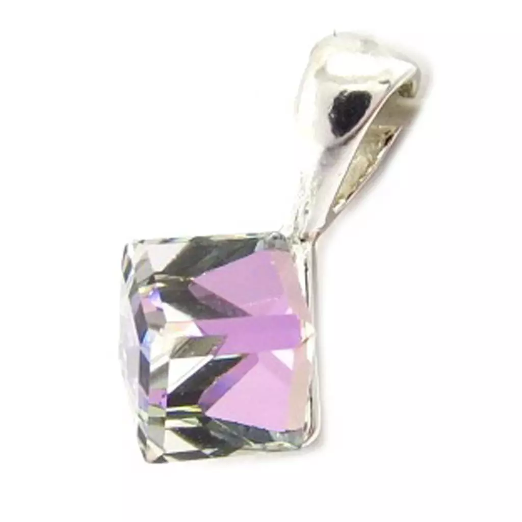 Les Trésors De Lily Pendentif Argent 'Cristal' Violet Boréal 6 Mm [K5459]
