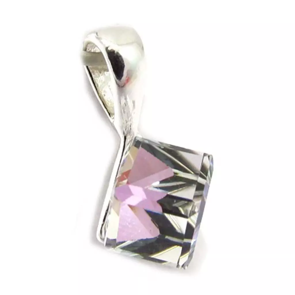 Les Trésors De Lily Pendentif Argent 'Cristal' Violet Boréal 6 Mm [K5459]