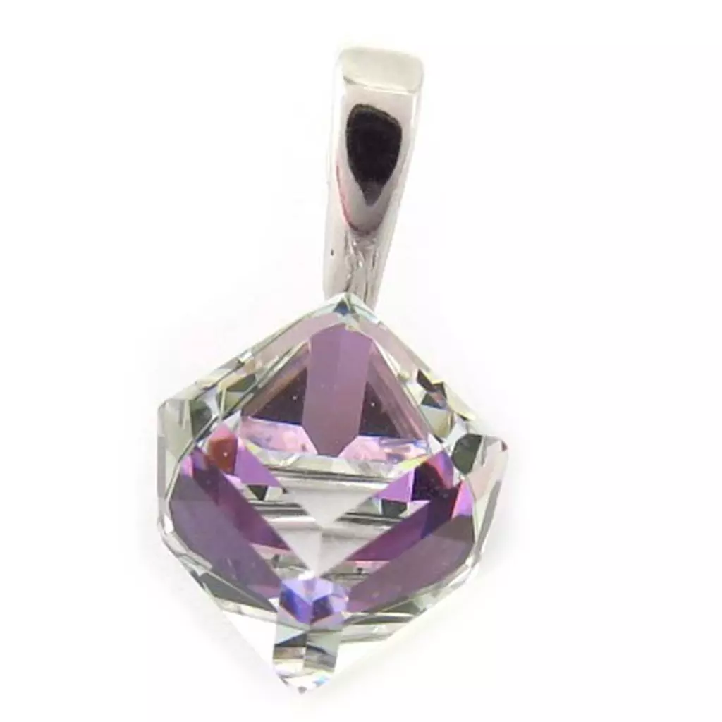 Les Trésors De Lily Pendentif Argent 'Cristal' Violet Boréal 8 Mm [K5445]