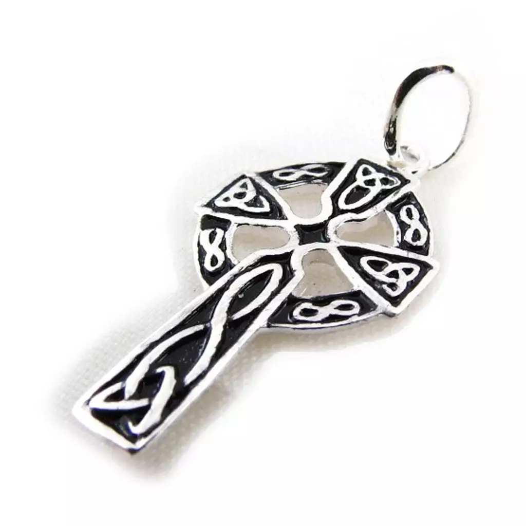 les trésors de lily Pendentif Argent 'Croix' argenté 11x20 mm [J3830]