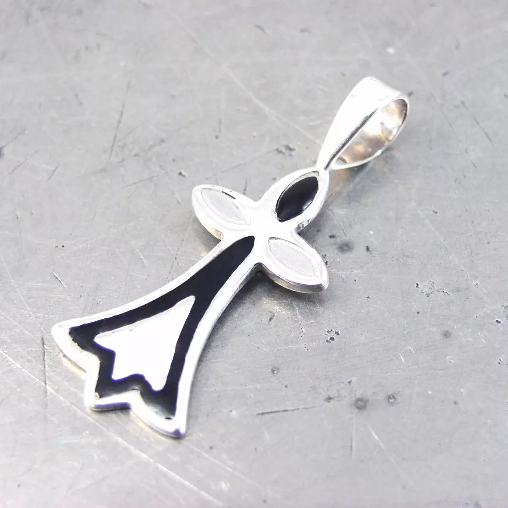 Les Trésors De Lily Pendentif Argent 'Croix' Argenté 11x22 Mm [G1196]