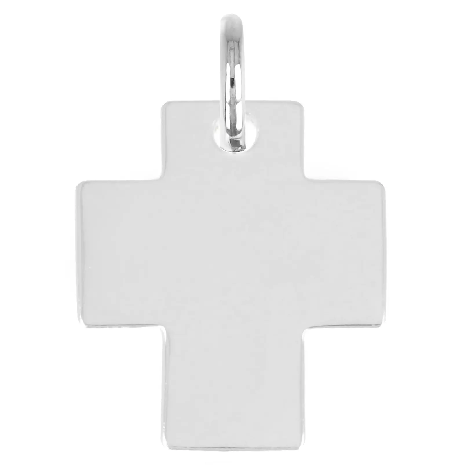 les trésors de lily Pendentif Argent 'Croix' argenté 16x14 mm [Q2934]