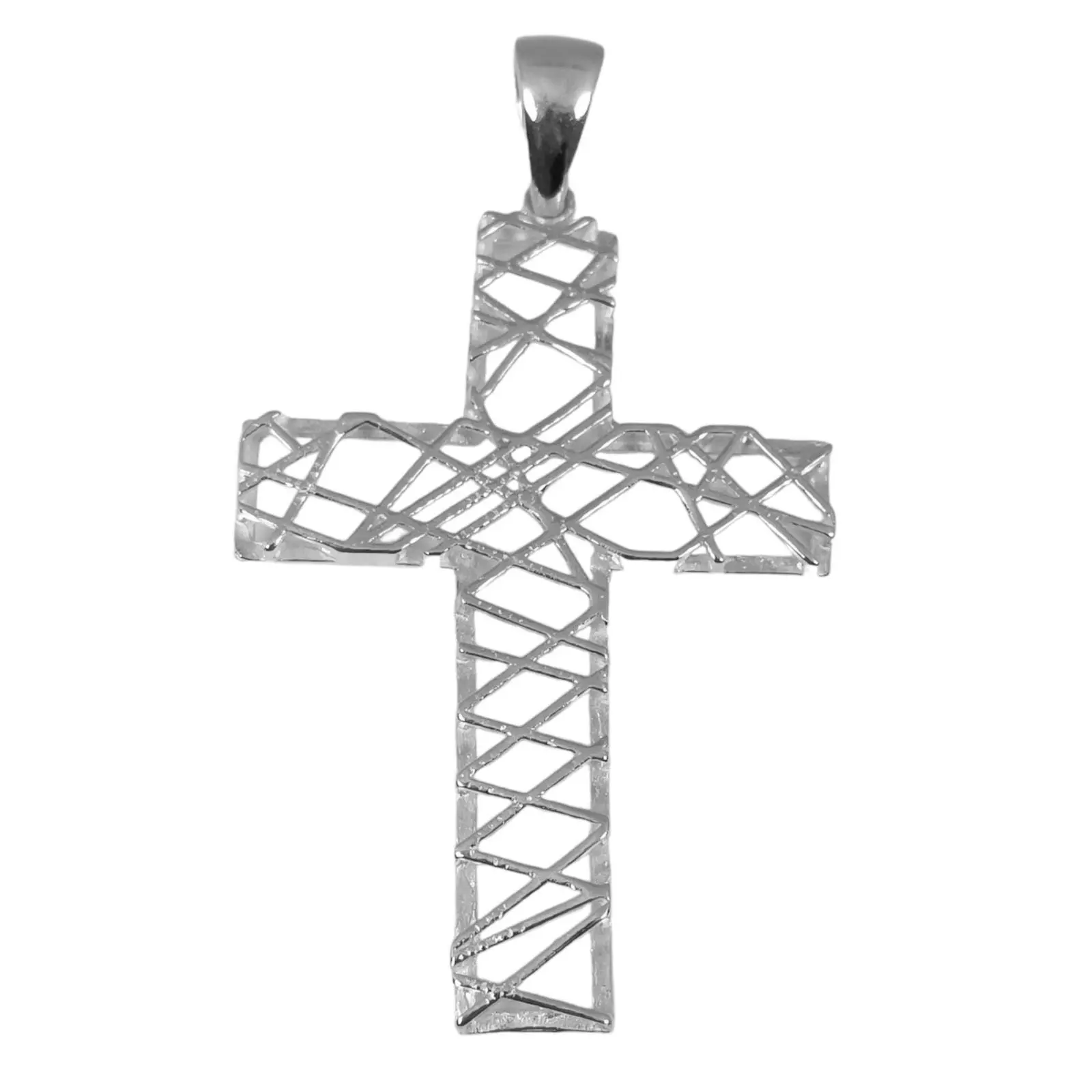 Les Trésors De Lily Pendentif Argent 'Croix' Argenté 55x40 Mm [S0269]
