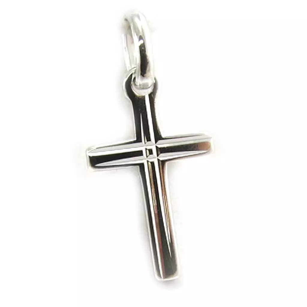 Les Trésors De Lily Pendentif Argent 'Croix' Argenté (rhodié) 16x10 Mm [L2982]