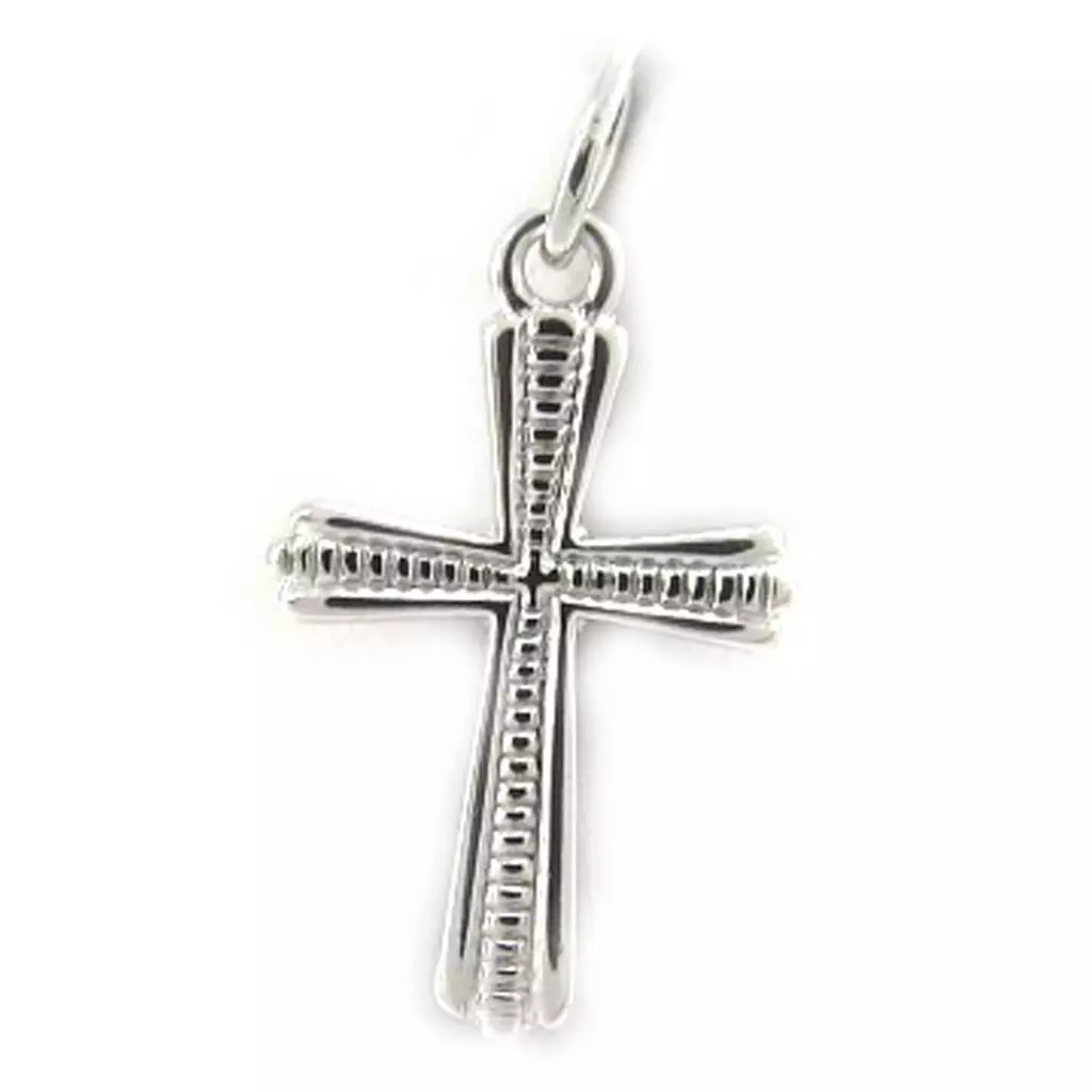 Les Trésors De Lily Pendentif Argent 'Croix' Argenté Rhodié 17x11 Mm [L2983]