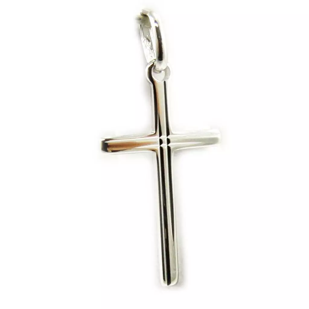 Les Trésors De Lily Pendentif Argent 'Croix' Argenté (rhodié) 25x14 Mm [L2991]