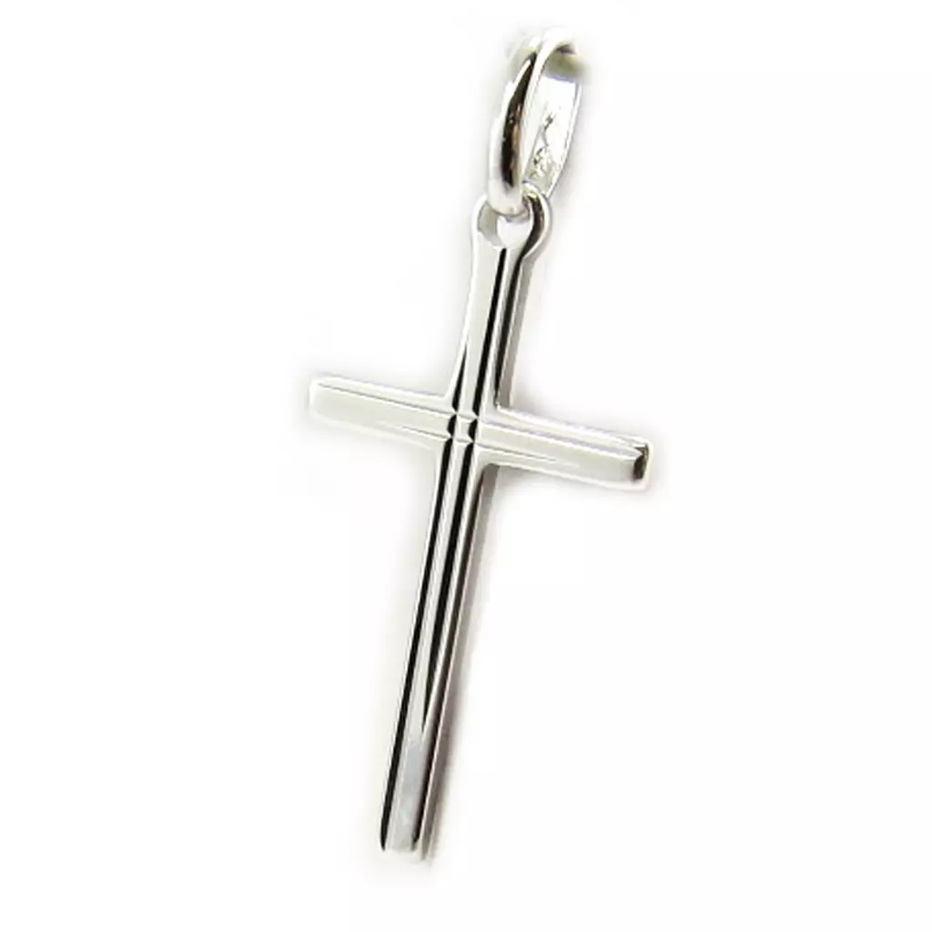 Les Trésors De Lily Pendentif Argent 'Croix' Argenté (rhodié) 25x14 Mm [L2991]