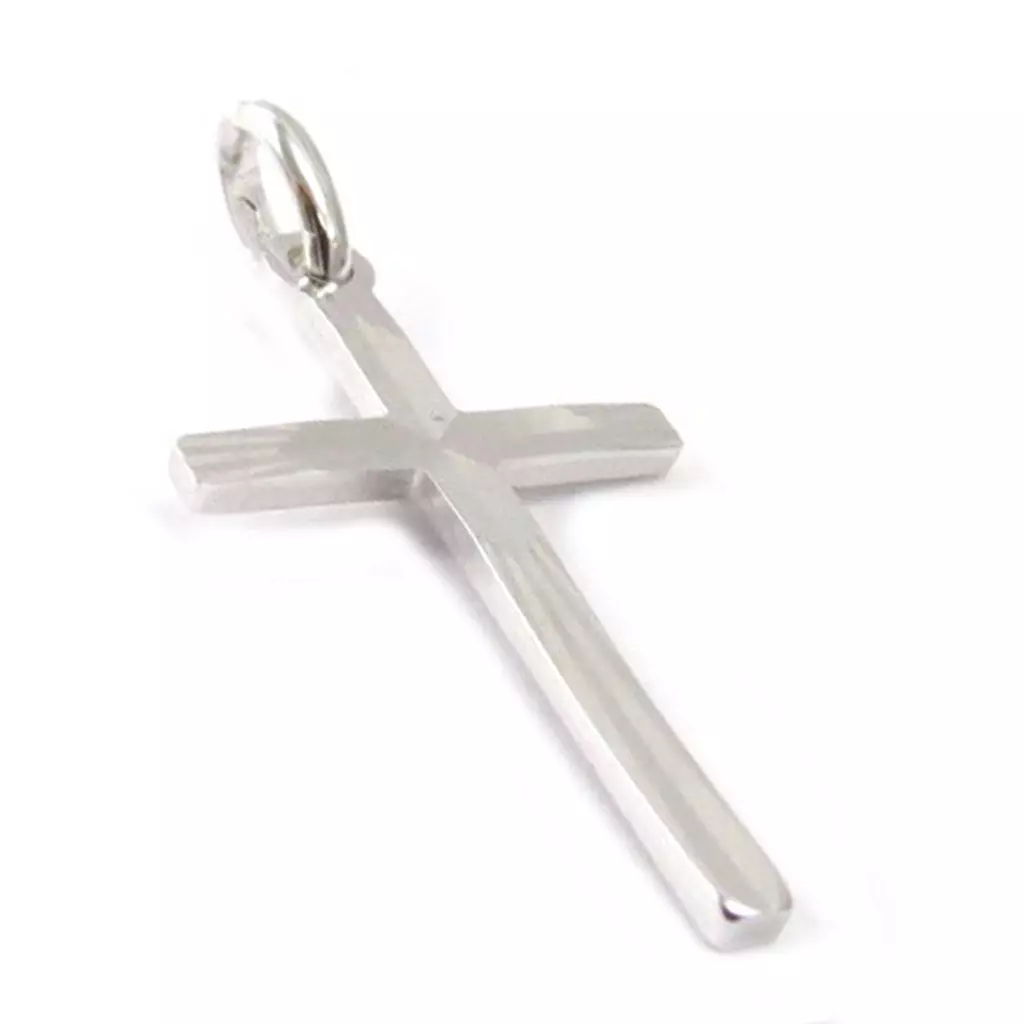 Les Trésors De Lily Pendentif Argent 'Croix' Argenté (rhodié) 29x14 Mm [K6433]
