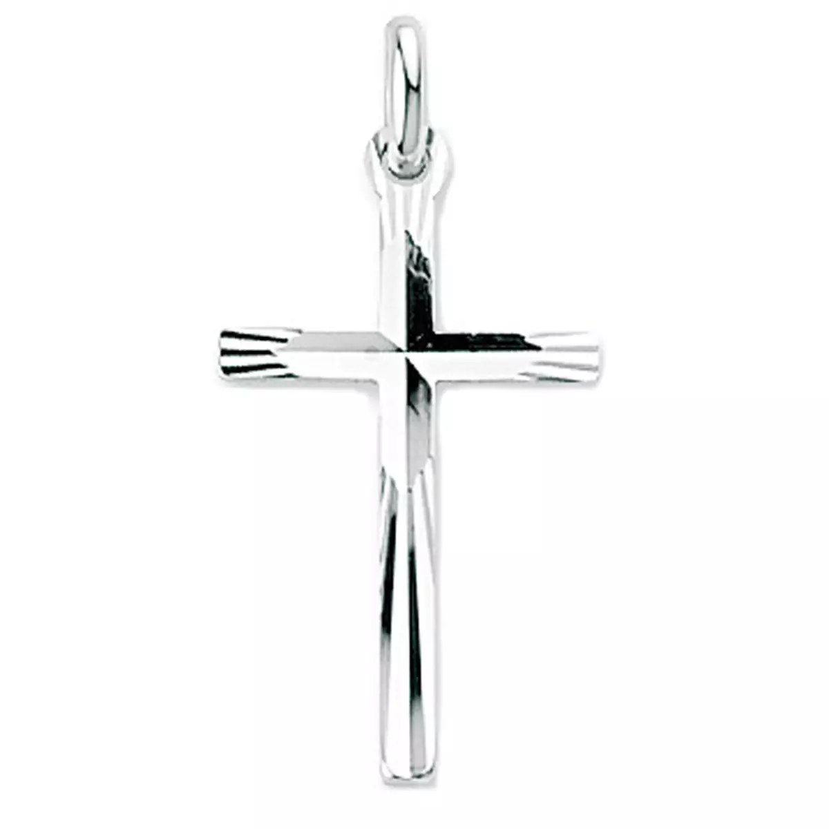 les trésors de lily Pendentif Argent 'Croix' argenté (rhodié) 29x14 mm [K6433]