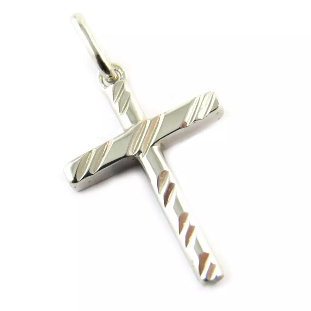 Les Trésors De Lily Pendentif Argent 'Croix' Argenté Rhodié (Lourdes) 22x14 Mm [N3336]